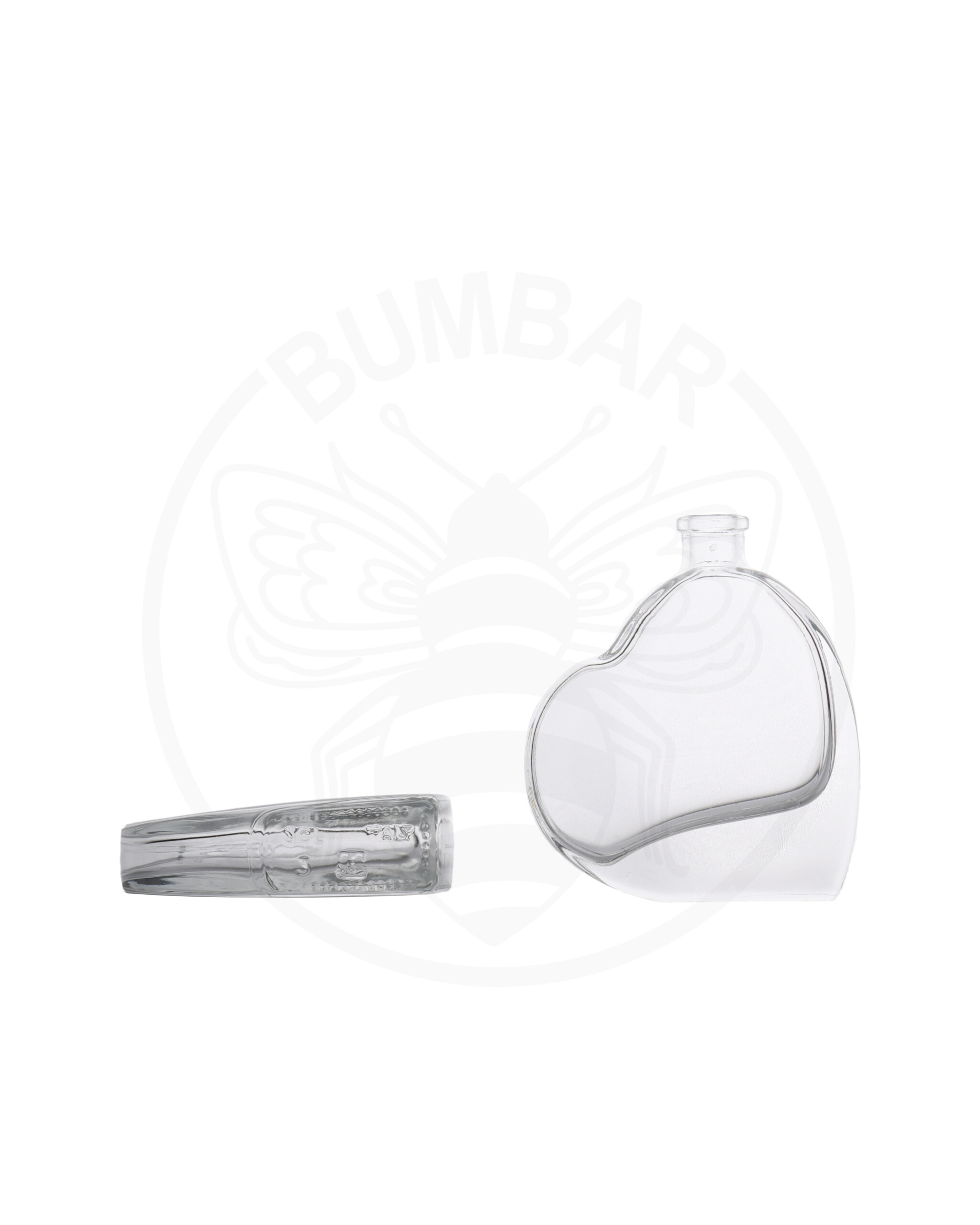 staklena boca Passion oblika srca od 30 ml prozirna