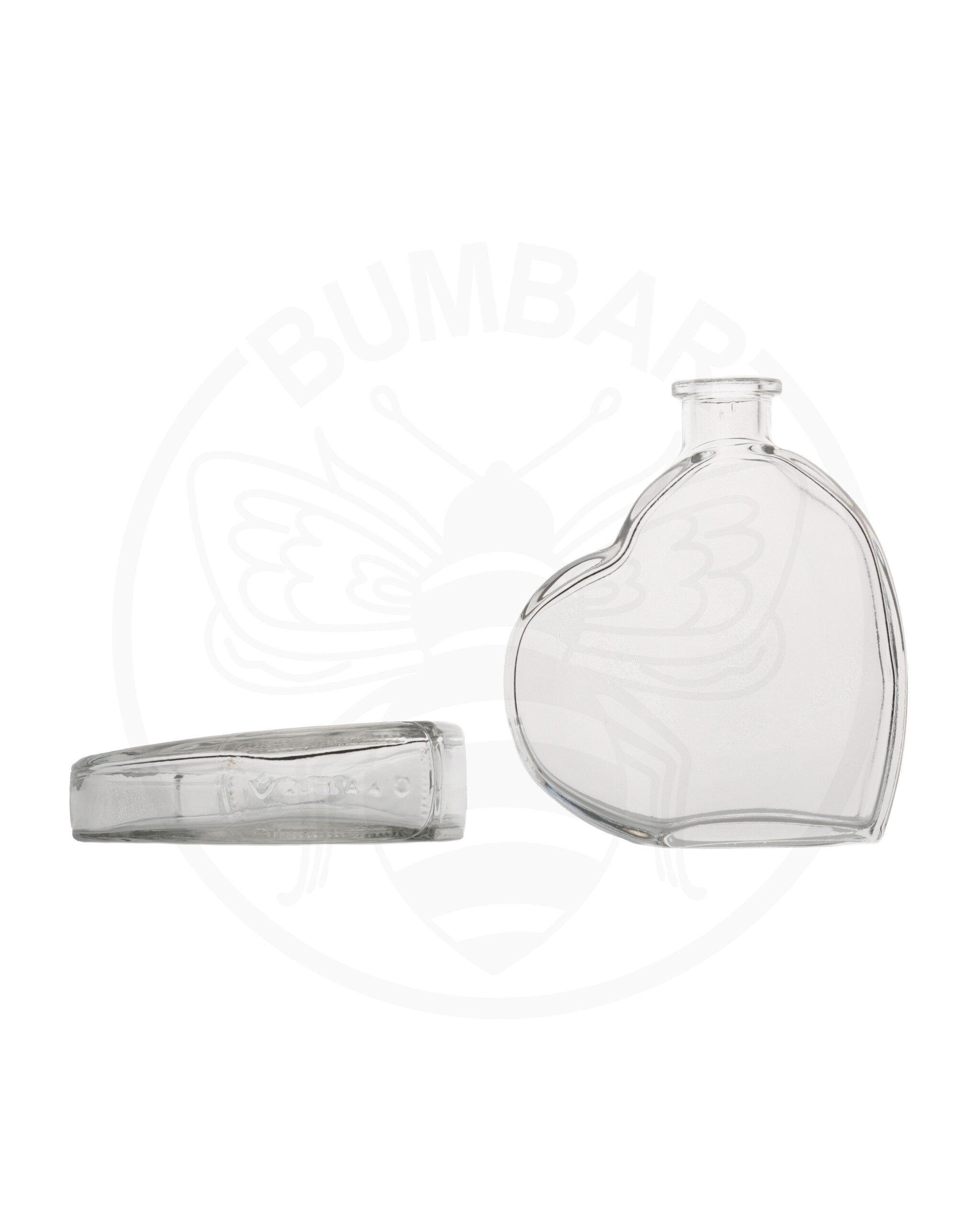 staklena boca Passion u obliku srca od 200 ml prozirna