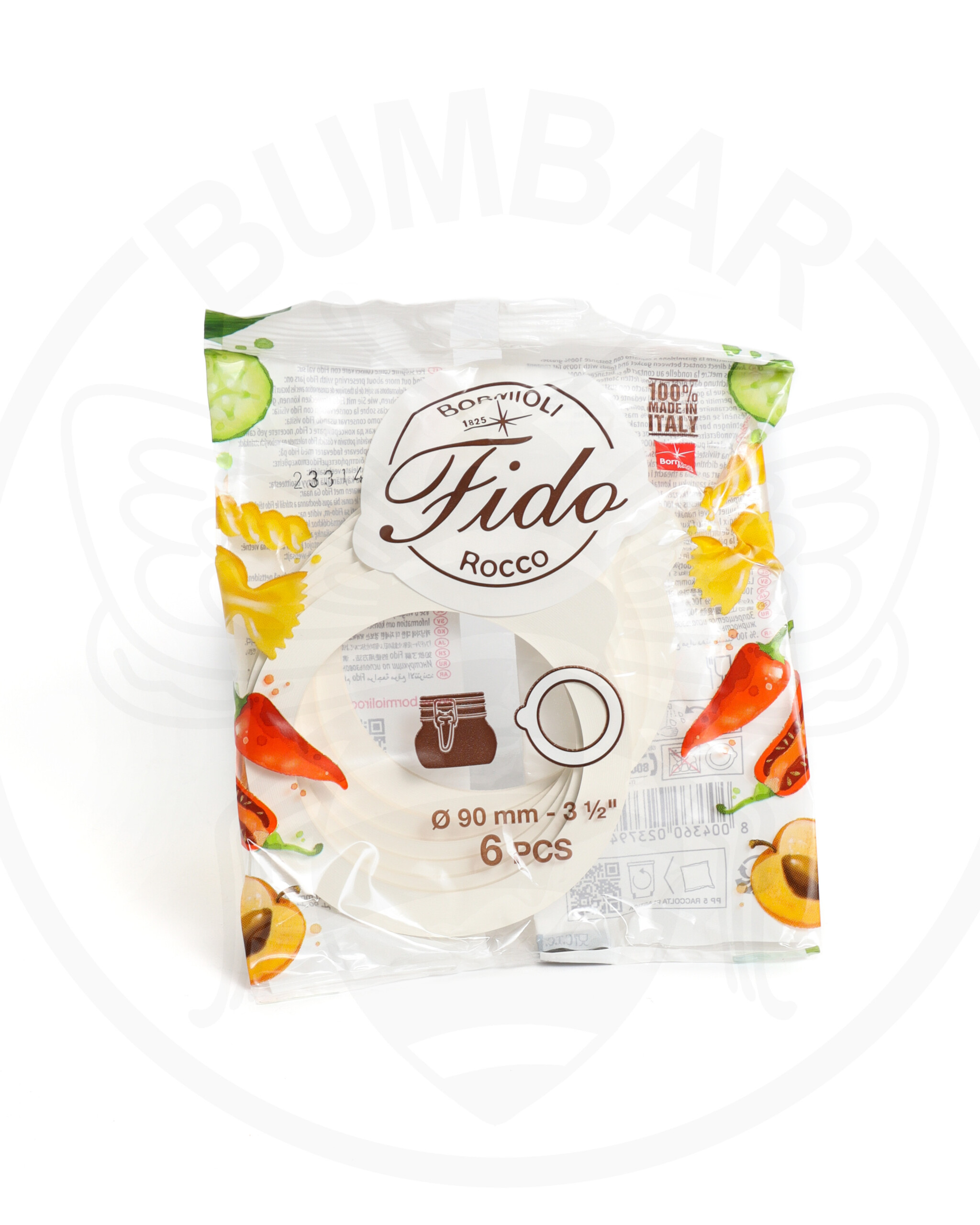 paket od 6 komada gume za staklenku Fido