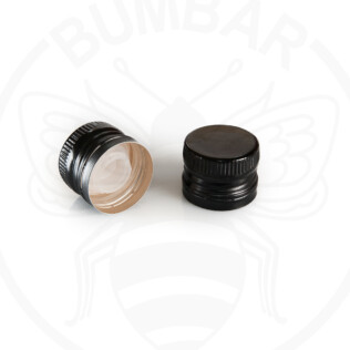 Aluminium closure 31,5x24 black threaded with dispenser