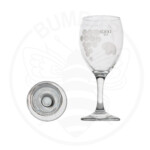 staklena čaša na stalku Alexander od 200 ml s otiskom grozda