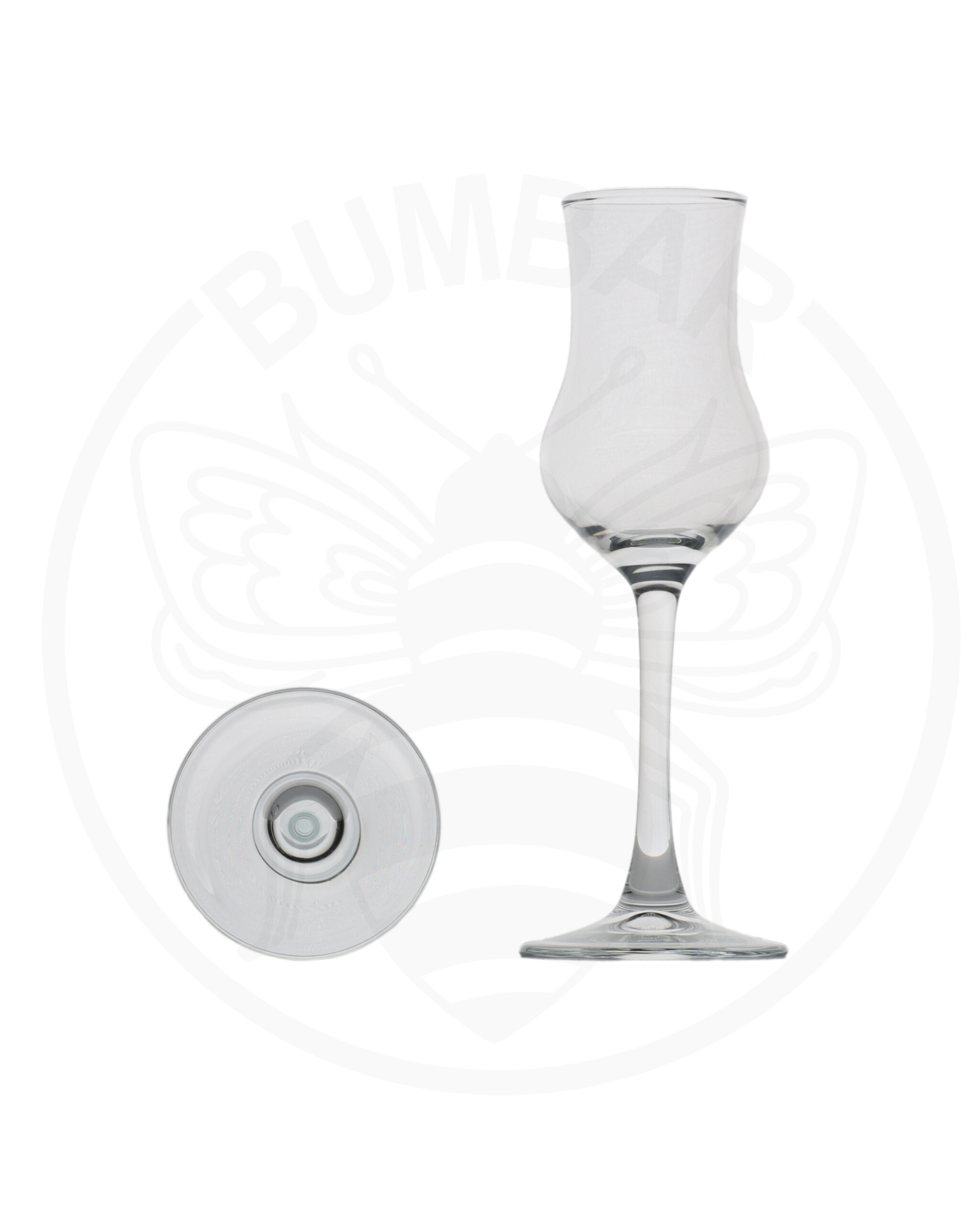 staklena čaša na stalku Grappa od 95 ml prozirna