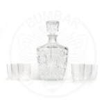 poklon paket Dedalo ukrasna staklena Boca i 6 staklenih čaša