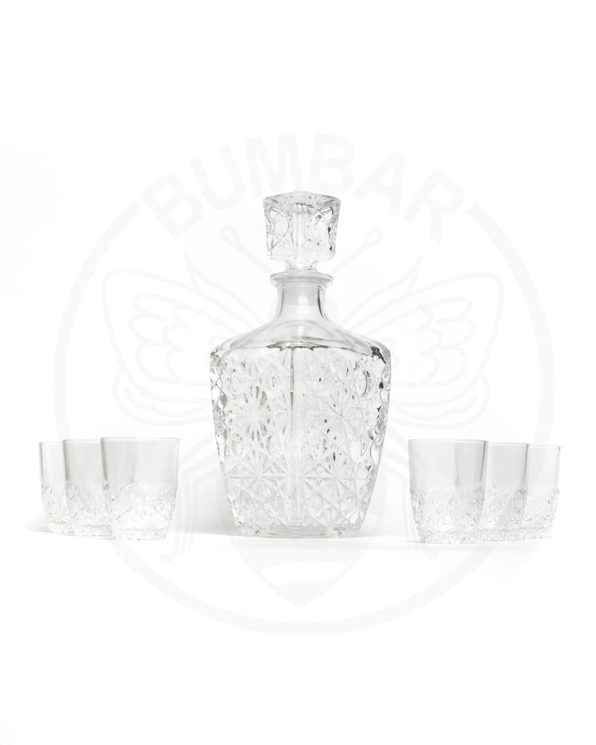poklon paket Dedalo ukrasna staklena Boca i 6 staklenih čaša