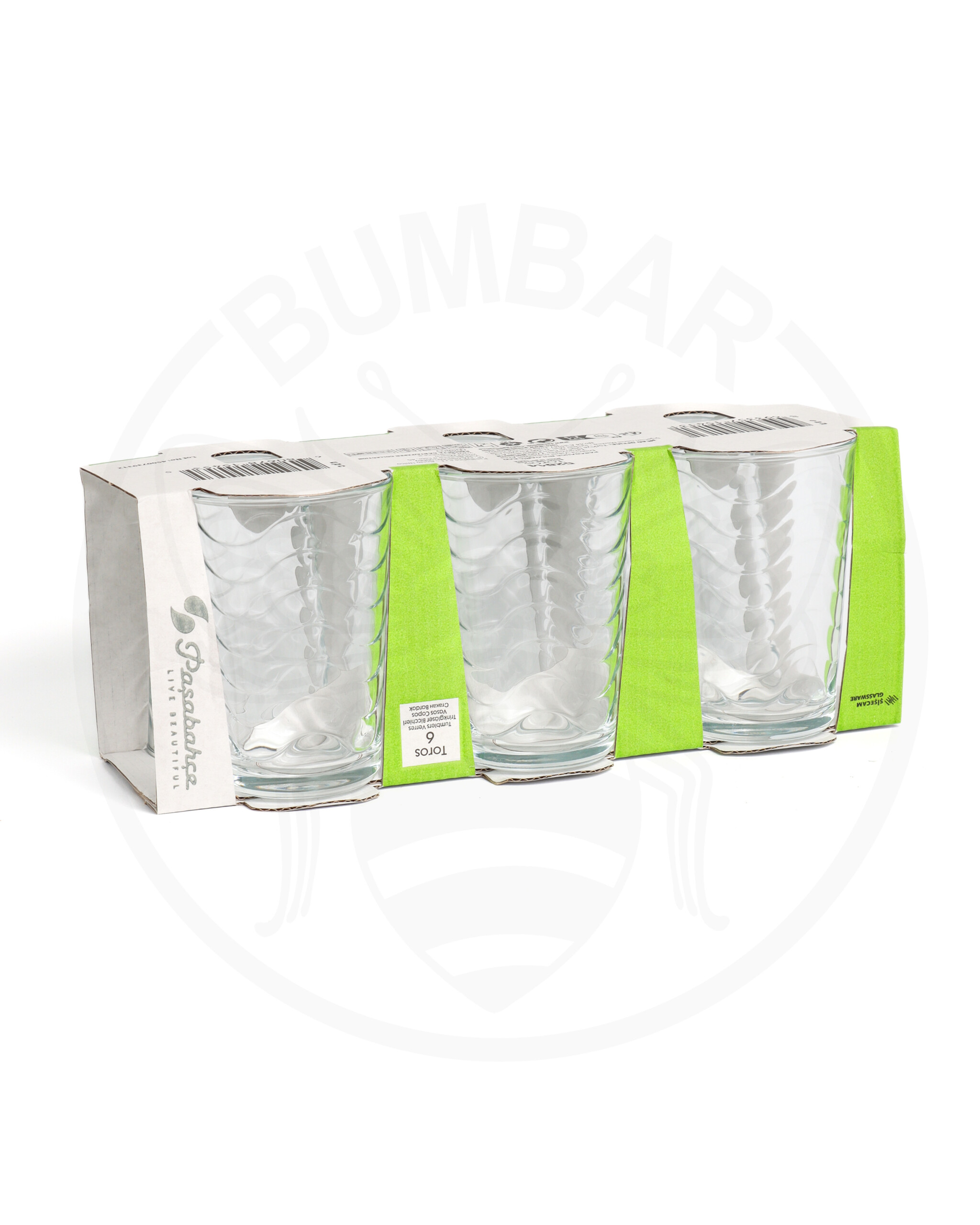 paket od 6 komada staklena čaša Toros od 205 ml prozirna